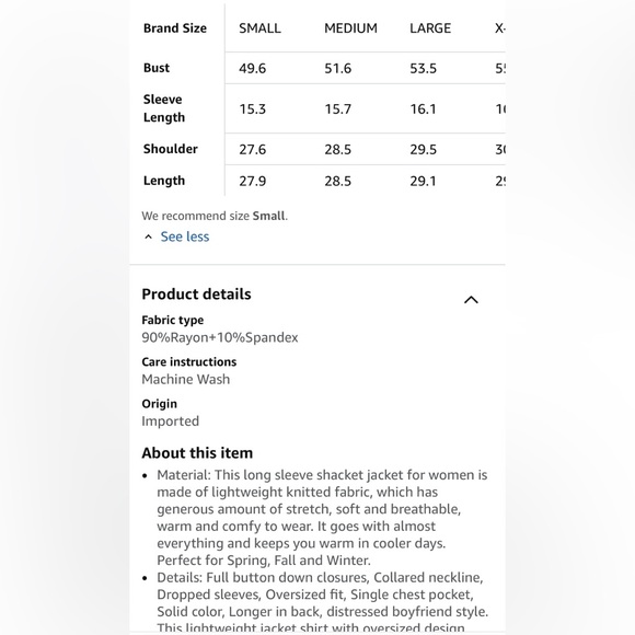 NWT BLUE GREY SOFT SHIRT SHACKET-S - Picture 13 of 13